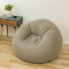 Надувное кресло-пуф Inflatable Sofa / Надувное кресло-мешок 110×110×85 см с насосом Бежевый (22032)
