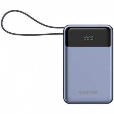 Батарея универсальная Canyon 20000mAh OnPower 600 PD/65W built-in cable Dark Grey (CNS-CPB600DG) (22132)