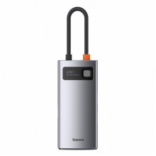 USB Hub Baseus Metal Gleam Series 4-in-1 Multifunctional Type-C Cерый (CAHUB-CY0G) (3632)