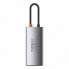 USB Hub Baseus Metal Gleam Series 4-in-1 Multifunctional Type-C Cерый (CAHUB-CY0G) (3632)