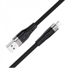 Кабель HOCO X53 USB to iP 2.4A, 1m, silicone, aluminum connectors, Black (6931474738059) (19732)