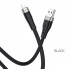 Кабель HOCO X53 USB to iP 2.4A, 1m, silicone, aluminum connectors, Black (6931474738059) (19732)