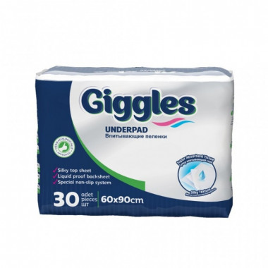 Пеленки для младенцев Giggles 60х90 см 30 шт (8680131202034) (8732)