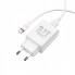 Мережевий зарядний пристрій з кабелем BOROFONE BA21A Long journey single port QC3.0 charger set(Type-C) 18W White (6931474702487) (14832)
