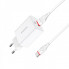 Мережевий зарядний пристрій з кабелем BOROFONE BA21A Long journey single port QC3.0 charger set(Type-C) 18W White (6931474702487) (14832)