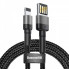 Кабель Baseus Cafule Cable（Special Edition）USB For iP 1m Grey+Black (CALKLF-GG1) (15042)