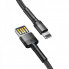 Кабель Baseus Cafule Cable（Special Edition）USB For iP 1m Grey+Black (CALKLF-GG1) (15042)