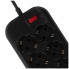 Сетевой фильтр питания ColorWay CW-CHE64B, 6 розеток/4USB Black (CW-CHE64B) (16042)
