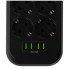 Сетевой фильтр питания ColorWay CW-CHE64B, 6 розеток/4USB Black (CW-CHE64B) (16042)