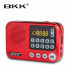 Радиоприёмник с FM USB MicroSD BKK S99 радио на аккумуляторе 18650 Красный (22042)