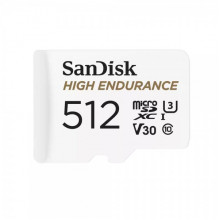 Карта пам'яті microSDXC (UHS-1 U3) SanDisk High Endurance 512Gb class 10 V30 (100Mb/s) (adapterSD) (SDSQQNR-512G-GN6IA) (20142)