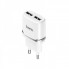 Мережевий зарядний пристрій HOCO C12 Smart dual USB charger 12W White (6957531047759) (442)