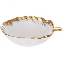 Салатники порцелянові Gold Luxury "Золотий Лист", набір 2 салатники 20x17см (21642)
