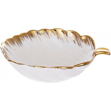 Салатники порцелянові Gold Luxury "Золотий Лист", набір 2 салатники 20x17см (21642)