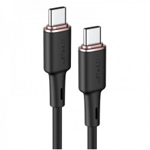 Кабель ACEFAST C2-03 Type-C to Type-C 3A, 60W, 1.2m, silicone, zinc connectors, Black (6974316280729) (19742)