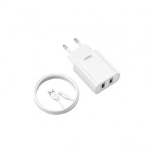 Сетевое зарядное устройство Remax Jane + кабель USB 2.0 to Lightning 1М Белый (RP-U35-L) (2742)