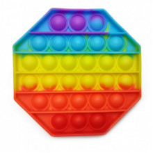 Игрушка-антистресс "POP-IT" PPT-O(Multicolor) Восьмиугольник Радужный