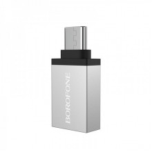 Адаптер BOROFONE BV3 adapter USB-A to USB-C aka Type-C converter, OTG support, USB 3.0 (6957531090328) (14942)