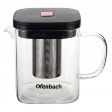 Чайник скляний заварювальний Ofenbach 600мл зі знімним ситечком (0612s) (4152)
