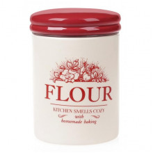 Банка керамічна "Англійська Шипшина FLOUR" 630мл для сипучих продуктів (2452)