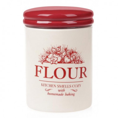 Банка керамічна "Англійська Шипшина FLOUR" 630мл для сипучих продуктів (2452)