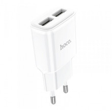 Мережевий зарядний пристрій HOCO C88A Star round dual port charger 12W White (6931474749499) (452)