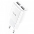 Мережевий зарядний пристрій HOCO C88A Star round dual port charger 12W White (6931474749499) (452)