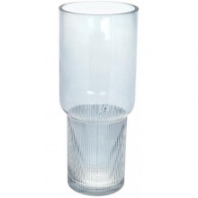 Ваза декоративна Ancient Glass "Фуджі" 32х13см, скло, світло-блакитний (5652)