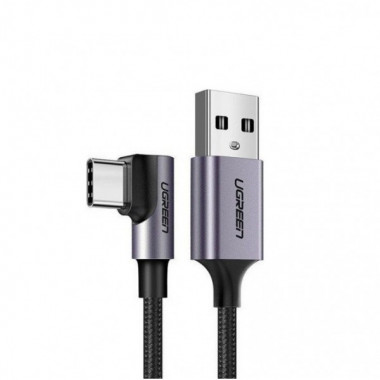 Кабель UGREEN US284 Right Angle USB-A to USB-C Cable 3m (Space Gray) (UGR-70255) (UGR-70255) (19752)