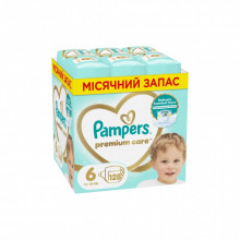 Подгузники Pampers Premium Care Розмір 6 (13-18 кг) 128 шт (8700216423700) (7752) Подгузники Pampers Premium Care Розмір 6 (13-18 кг) 128 шт (8700216423700) (7752)
