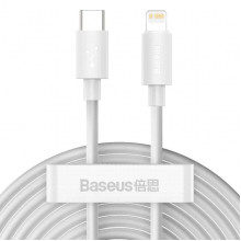 Кабель Baseus Simple Wisdom Data Cable Kit USB to iP PD 20W (2PCS/Set）1.5m White (TZCATLZJ-02) (14852)