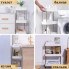Передвижная напольная полка 39х12.5х80 см на колесиках Bathroom Rack Белая 4 яруса XYX-2020A (20952)