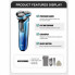 Электробритва аккумуляторная VGR V-313 BLUE, роторная, влагозащита IPX7 (22362)