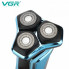 Электробритва аккумуляторная VGR V-313 BLUE, роторная, влагозащита IPX7 (22362)