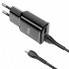 Мережевий зарядний пристрій з кабелем HOCO C88A Star round dual port charger set(Micro) 12W Black (6931474749529) (462)