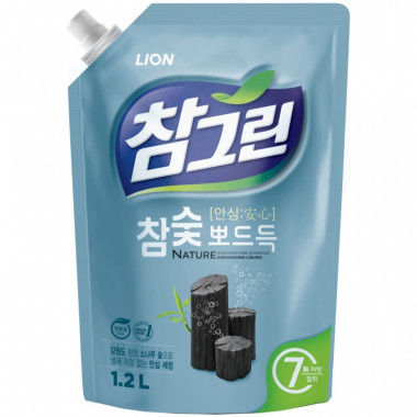 Средство для ручного мытья посуды Lion Chamgreen Древесный уголь запаска 1.2 л (8806325604938) (18562)
