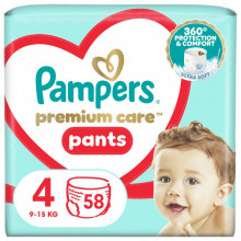 Подгузники Pampers Premium Care Pants Maxi Размер 4 (9-15 кг), 58 шт (8001090759993) (18762)