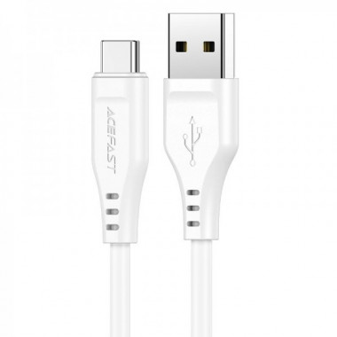 Кабель ACEFAST C3-04 USB to Type-C 3A, 1.2m, TPE, TPE connectors, White (6974316280873) (19762)