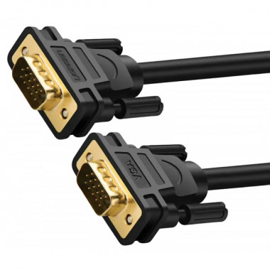 Кабель UGREEN VG101 VGA Male to Male Cable 1m (Black)(UGR-11673) (UGR-11673) (14862)