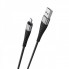Кабель BOROFONE BX32 USB to iP 2.4A, 1m, nylon, aluminum+TPE connectors, Black (6931474710413) (18862)