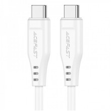 Кабель ACEFAST C3-03 Type-C to Type-C 3A, 60W, 1.2m, TPE, TPE connectors, White (6974316280859) (14962)