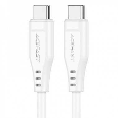 Кабель ACEFAST C3-03 Type-C to Type-C 3A, 60W, 1.2m, TPE, TPE connectors, White (6974316280859) (14962)