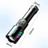 Аккумуляторный фонарь с флуоресцентной окраской 1143-TG, PM10-TG, 1x26650, Power Bank, ЗУ Type-C (19072)