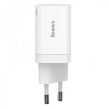 Мережевий зарядний пристрій Baseus Super Si Pro Quick Charger C+U 30W EU White (CCSUPP-E02) (372)