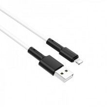 Кабель BOROFONE BX31 USB to iP 2.4A, 1m, silicone, TPE connectors, White (6931474710369) (14672)