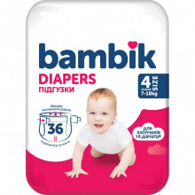 Подгузники Bambik Medium MAXI Размер 4 (7-18 кг) 36 шт (4823071652277) (7672)