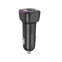 Автомобільний зарядний пристрій BOROFONE BZ28A Trophie PD30W+QC3.0 car charger Black (6941991110818) (18872)