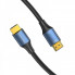 Кабель Vention Cotton Braided HDMI-A Male to Male HD v2.1 Cable 8K 5M Blue Aluminum Alloy Type (ALGLJ) (ALGLJ) (14972)