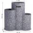 Підставка-колода Ofenbach Grey Marble для кухонних ножів 23х13х22см, потрійна кругла (2972)