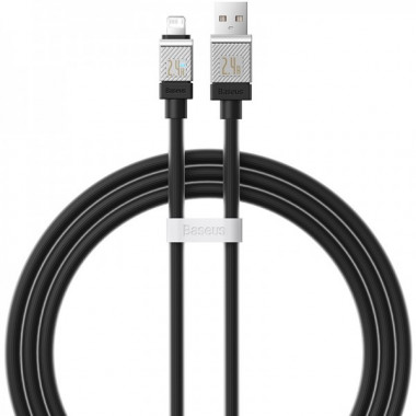 Кабель Baseus CoolPlay Series Fast Charging Cable USB to iP 2.4A 1m Black (CAKW000401) (15082)